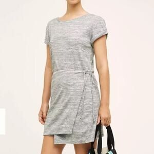 Maeve Anthropologie Wrap Casual Sporty Lightweight Mini Dress Gray Size XS